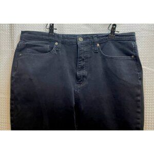 Banana Republic jeans womens 32 x 25 high rise skinny unhemmed black